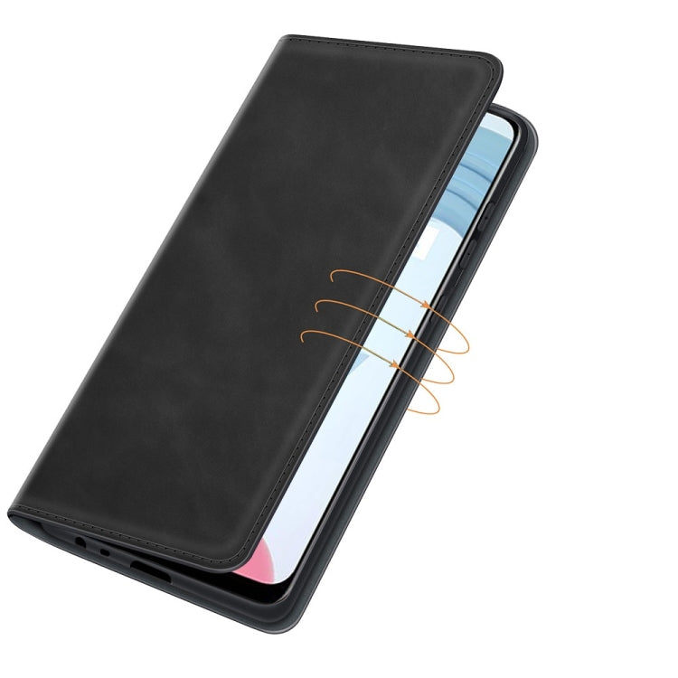 For OPPO Realme C21Y Retro-skin Business Magnetic Suction Leather Case with Holder & Card Slots & Wallet, For OPPO Realme C21Y