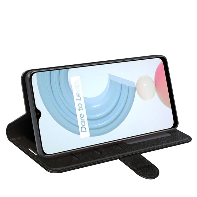 For OPPO Realme C21Y R64 Texture Single Horizontal Flip Protective Case with Holder & Card Slots & Wallet& Photo Frame, For OPPO Realme C21Y