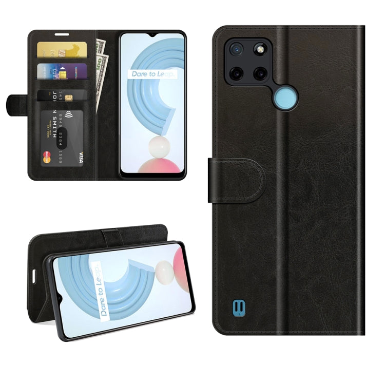 For OPPO Realme C21Y R64 Texture Single Horizontal Flip Protective Case with Holder & Card Slots & Wallet& Photo Frame, For OPPO Realme C21Y