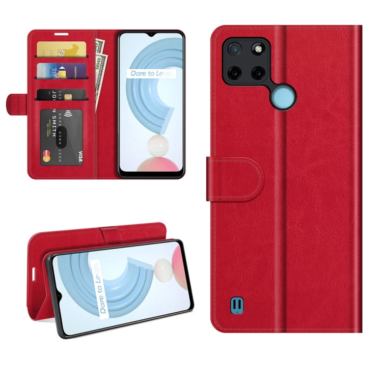 For OPPO Realme C21Y R64 Texture Single Horizontal Flip Protective Case with Holder & Card Slots & Wallet& Photo Frame, For OPPO Realme C21Y