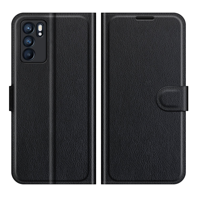 For OPPO Reno6 5G Litchi Texture Horizontal Flip Protective Case with Holder & Card Slots & Wallet, For OPPO Reno6 5G