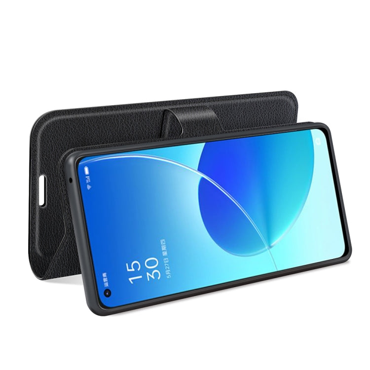 For OPPO Reno6 5G Litchi Texture Horizontal Flip Protective Case with Holder & Card Slots & Wallet, For OPPO Reno6 5G