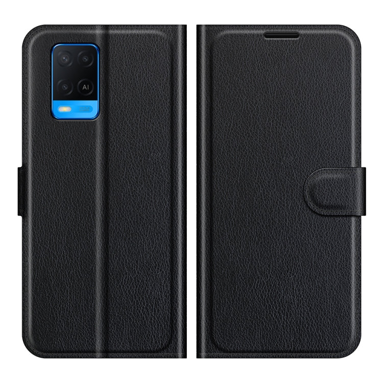 For OPPO A54 4G Litchi Texture Horizontal Flip Protective Case with Holder & Card Slots & Wallet, For OPPO A54 4G