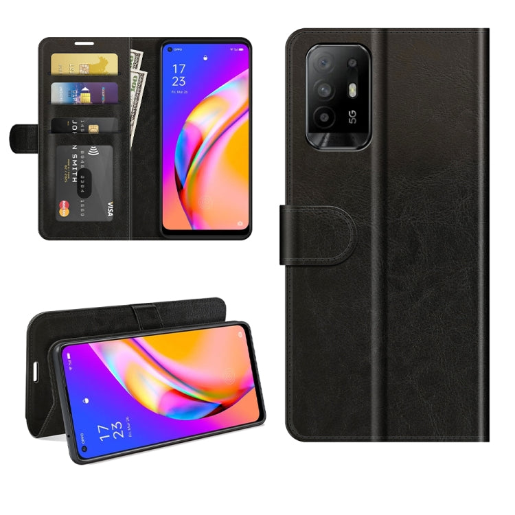 For OPPO A94 5G / F19 Pro+ 5G / Reno5 Z R64 Texture Single Horizontal Flip Protective Case with Holder & Card Slots & Wallet& Photo Frame, For OPPO A94 5G