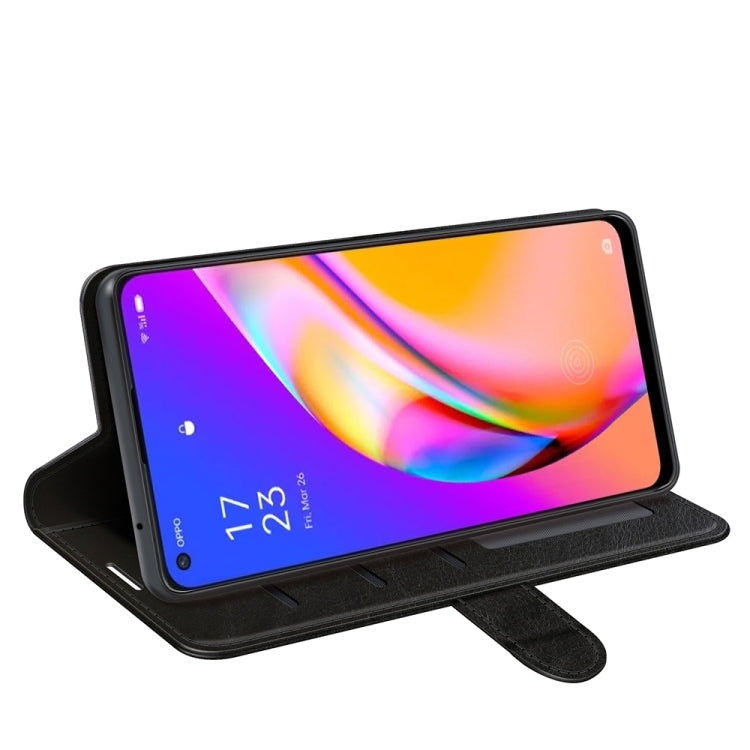 For OPPO A94 5G / F19 Pro+ 5G / Reno5 Z R64 Texture Single Horizontal Flip Protective Case with Holder & Card Slots & Wallet& Photo Frame, For OPPO A94 5G