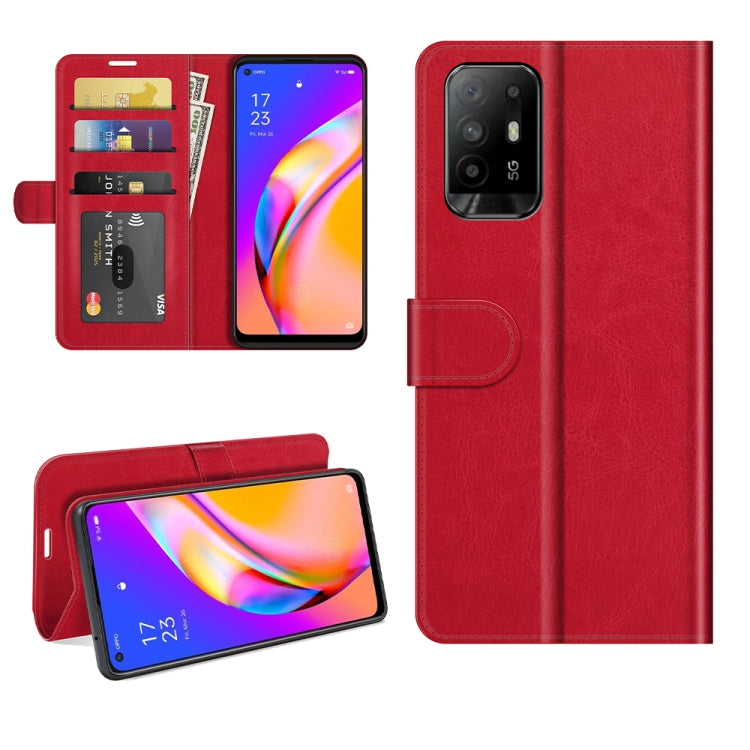 For OPPO A94 5G / F19 Pro+ 5G / Reno5 Z R64 Texture Single Horizontal Flip Protective Case with Holder & Card Slots & Wallet& Photo Frame, For OPPO A94 5G