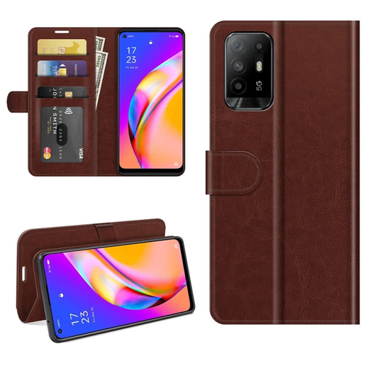 For OPPO A94 5G / F19 Pro+ 5G / Reno5 Z R64 Texture Single Horizontal Flip Protective Case with Holder &amp; Card Slots &amp; Wallet &amp; Photo Frame, For OPPO A94 5G