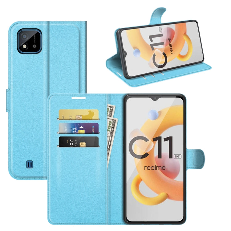 For OPPO Realme C11 2021 Litchi Texture Horizontal Flip Protective Case with Holder & Card Slots & Wallet, For OPPO Realme C11 2021