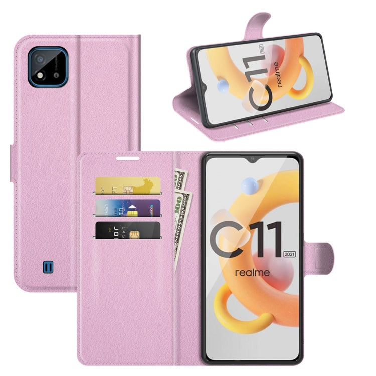 For OPPO Realme C11 2021 Litchi Texture Horizontal Flip Protective Case with Holder & Card Slots & Wallet, For OPPO Realme C11 2021