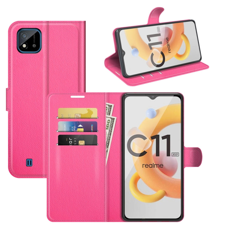 For OPPO Realme C11 2021 Litchi Texture Horizontal Flip Protective Case with Holder & Card Slots & Wallet, For OPPO Realme C11 2021