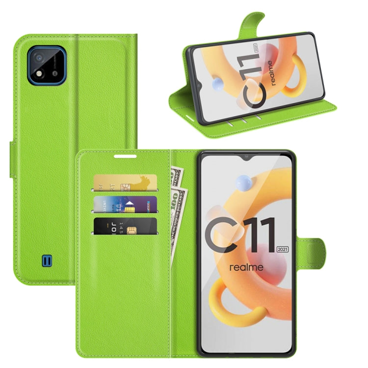 For OPPO Realme C11 2021 Litchi Texture Horizontal Flip Protective Case with Holder & Card Slots & Wallet, For OPPO Realme C11 2021