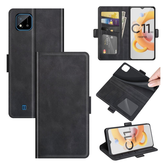 ForOPPO Realme C11 2021 Dual-side Magnetic Buckle Horizontal Flip Leather Case with Holder &amp; Card Slots &amp; Wallet, For OPPO Realme C11 2021