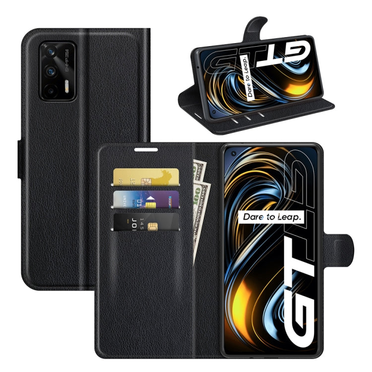 For OPPO Realme GT 5G / Realme Q3 Pro 5G Litchi Texture Horizontal Flip Protective Case with Holder & Card Slots & Wallet, For OPPO Realme GT 5G