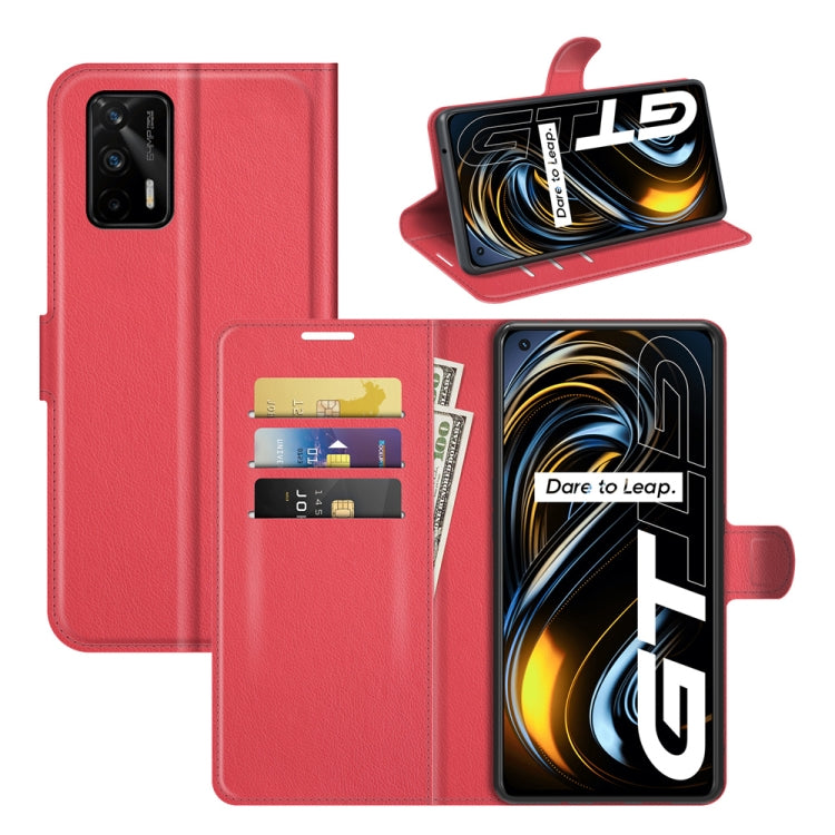 For OPPO Realme GT 5G / Realme Q3 Pro 5G Litchi Texture Horizontal Flip Protective Case with Holder & Card Slots & Wallet, For OPPO Realme GT 5G