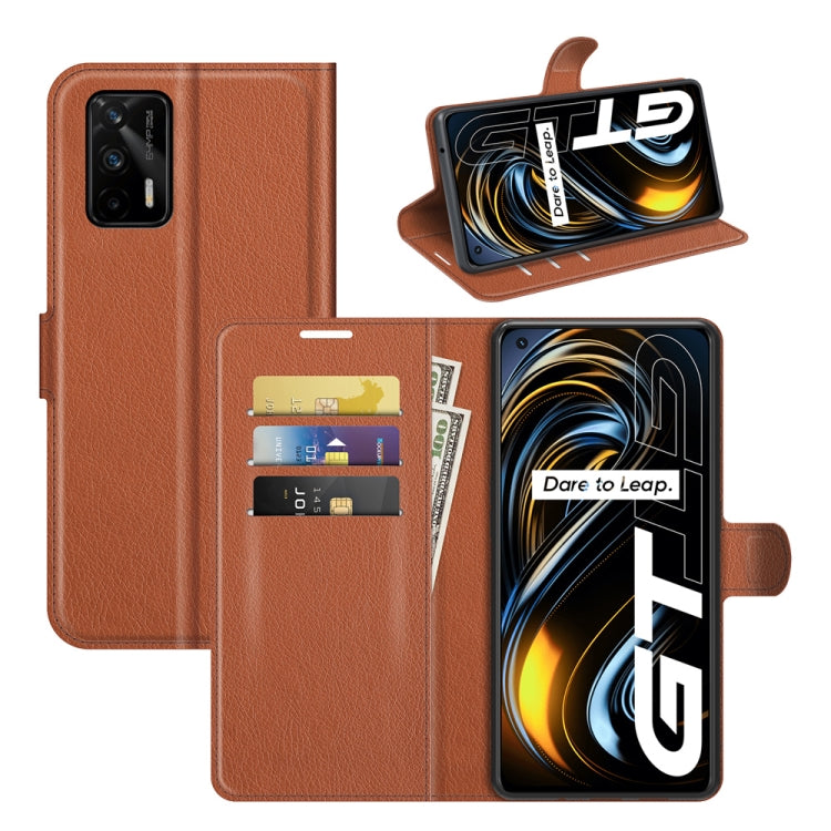 For OPPO Realme GT 5G / Realme Q3 Pro 5G Litchi Texture Horizontal Flip Protective Case with Holder & Card Slots & Wallet, For OPPO Realme GT 5G