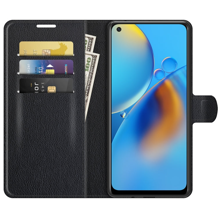 For OPPO F19 / A74 4G Litchi Texture Horizontal Flip Protective Case with Holder & Card Slots & Wallet, For OPPO F19 / A74 4G