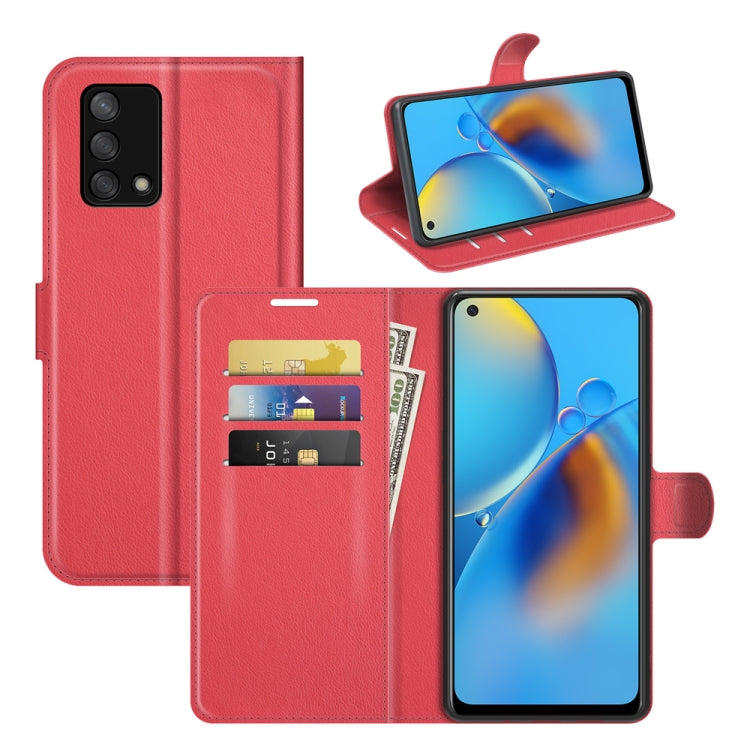 For OPPO F19 / A74 4G Litchi Texture Horizontal Flip Protective Case with Holder & Card Slots & Wallet, For OPPO F19 / A74 4G