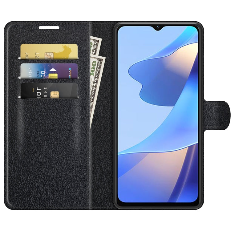 For OPPO A16 Litchi Texture Horizontal Flip Protective Case with Holder & Card Slots & Wallet, For OPPO A16