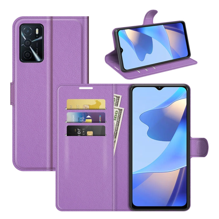 For OPPO A16 Litchi Texture Horizontal Flip Protective Case with Holder & Card Slots & Wallet, For OPPO A16