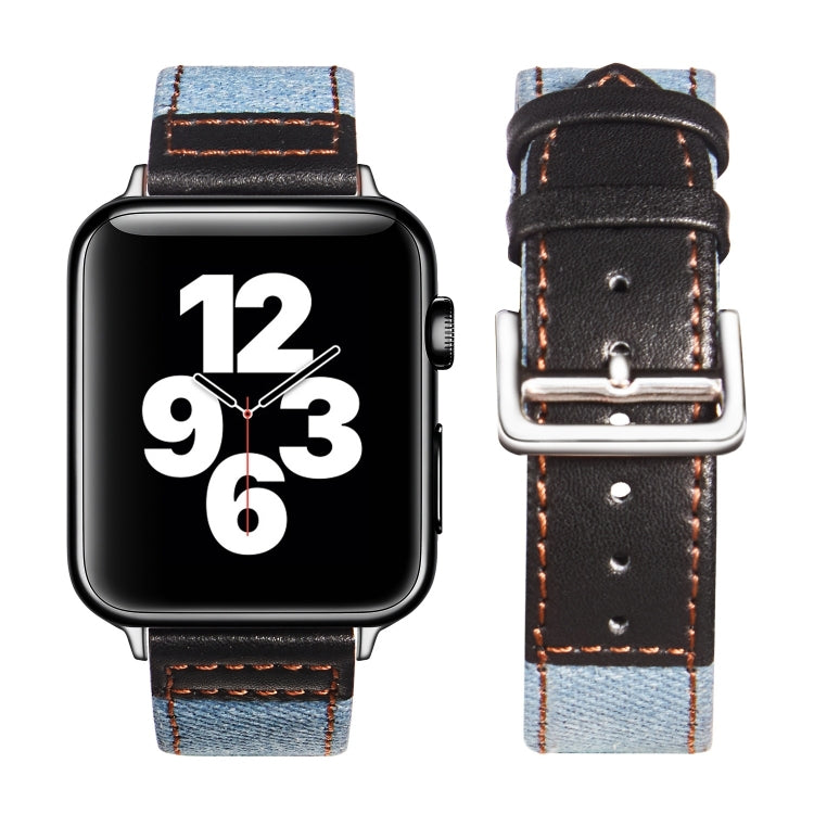 Sliver Buckle Leather Strap For Apple Watch Series