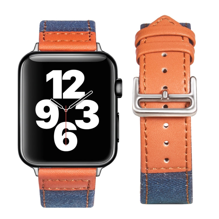 Sliver Buckle Leather Strap For Apple Watch Series