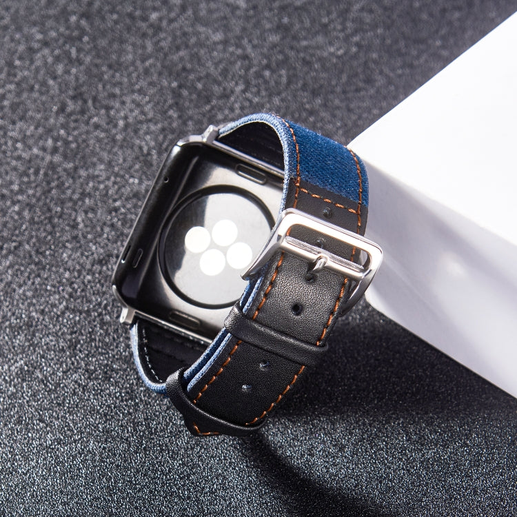 Sliver Buckle Leather Strap For Apple Watch Series