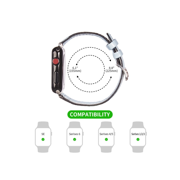 Leather Replacement Strap Watchband For Apple Watch Series, 7 41mm / 6&amp;SE&amp;5&amp;4 40mm / 3&amp;2&amp;1 38mm, 7 45mm / 6&amp;SE&amp;5&amp;4 44mm / 3&amp;2&amp;1 42mm
