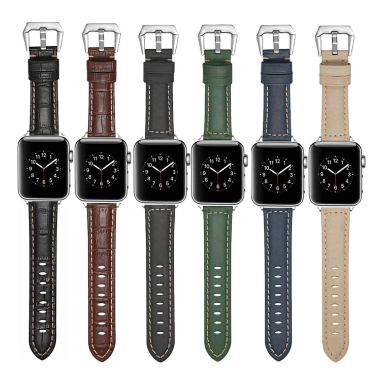 Leather Replacement Strap Watchband For Apple Watch Series, 7 41mm / 6&amp;SE&amp;5&amp;4 40mm / 3&amp;2&amp;1 38mm, 7 45mm / 6&amp;SE&amp;5&amp;4 44mm / 3&amp;2&amp;1 42mm