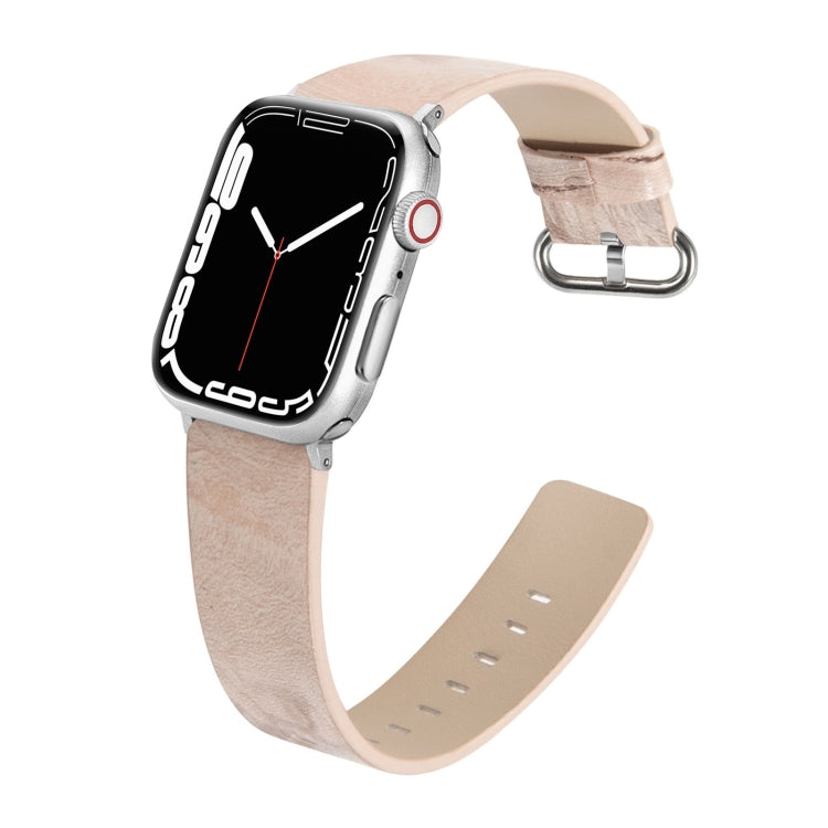 Marbled Leather Strap For Apple Watch Series, 7 41mm / 6&amp;SE&amp;5&amp;4 40mm / 3&amp;2&amp;1 38mm, 7 45mm / 6&amp;SE&amp;5&amp;4 44mm / 3&amp;2&amp;1 42mm