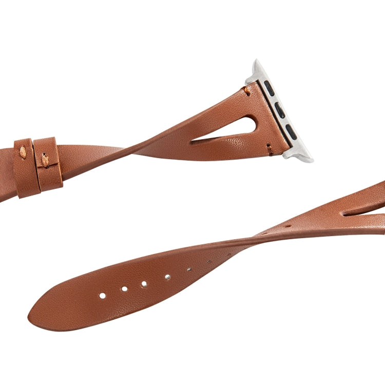 Leather Strap For Apple Watch Series, 7 41mm / 6&amp;SE&amp;5&amp;4 40mm / 3&amp;2&amp;1 38mm, 7 45mm / 6&amp;SE&amp;5&amp;4 44mm / 3&amp;2&amp;1 42mm