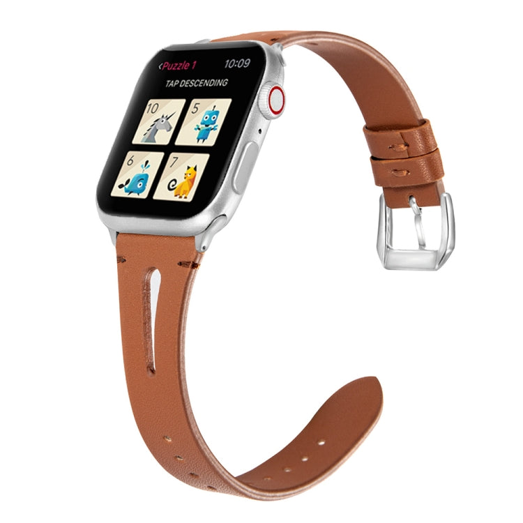 Leather Strap For Apple Watch Series, 7 41mm / 6&amp;SE&amp;5&amp;4 40mm / 3&amp;2&amp;1 38mm, 7 45mm / 6&amp;SE&amp;5&amp;4 44mm / 3&amp;2&amp;1 42mm