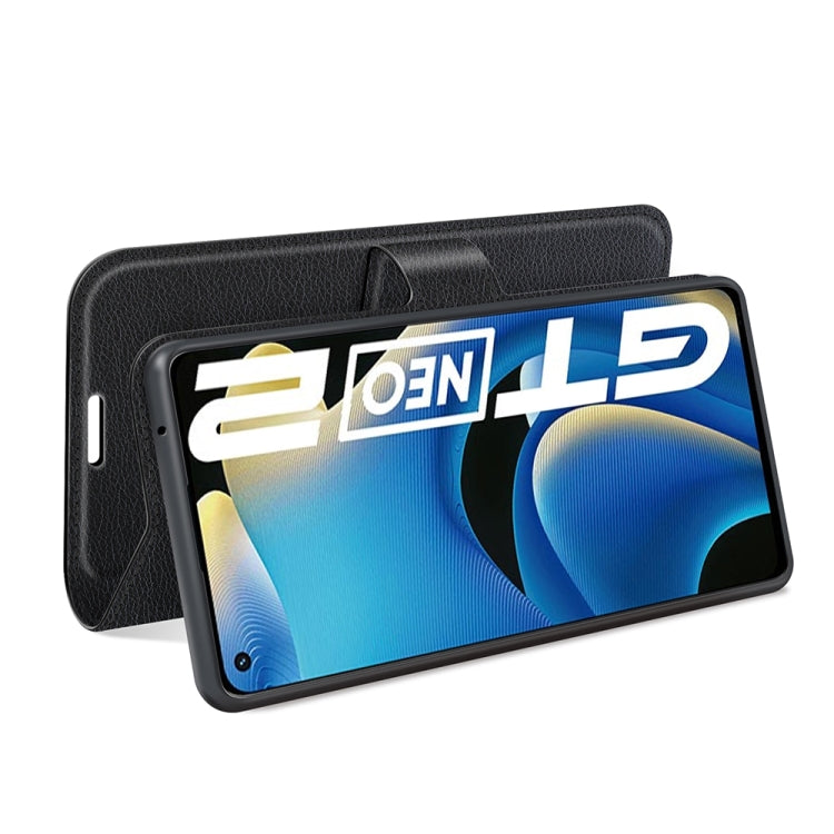 For OPPO Realme GT Neo2 Litchi Texture Horizontal Flip Protective Case with Holder & Card Slots & Wallet, For OPPO Realme GT Neo2