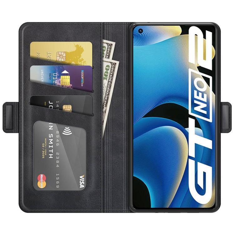 For OPPO Realme GT Neo2 Dual-side Magnetic Buckle Horizontal Flip Leather Case with Holder & Card Slots & Wallet, For OPPO Realme GT Neo2