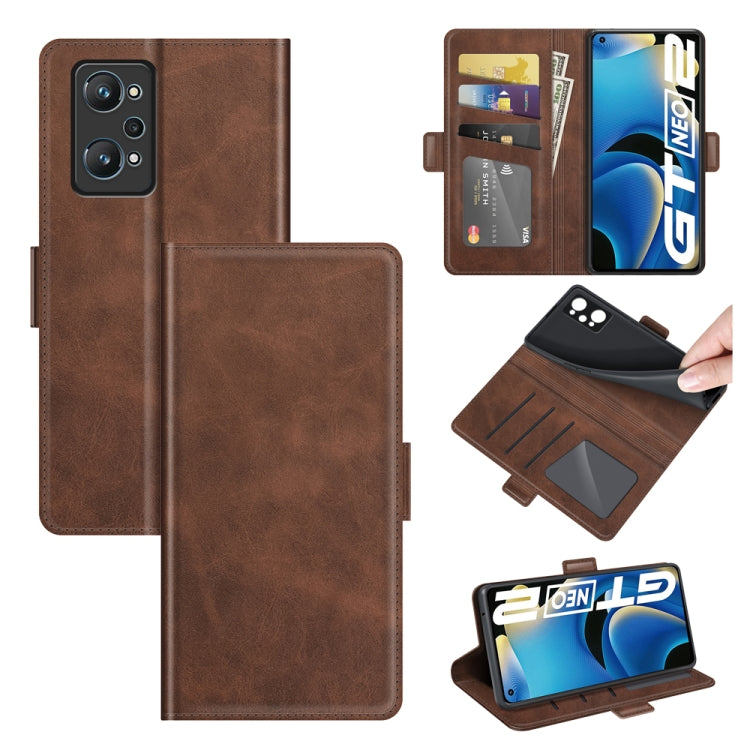 For OPPO Realme GT Neo2 Dual-side Magnetic Buckle Horizontal Flip Leather Case with Holder & Card Slots & Wallet, For OPPO Realme GT Neo2