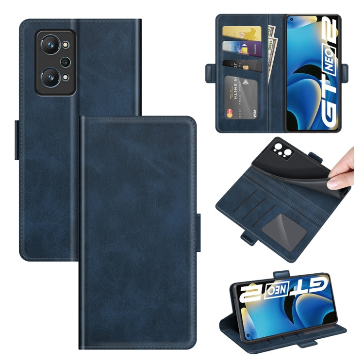 For OPPO Realme GT Neo2 Dual-side Magnetic Buckle Horizontal Flip Leather Case with Holder & Card Slots & Wallet, For OPPO Realme GT Neo2