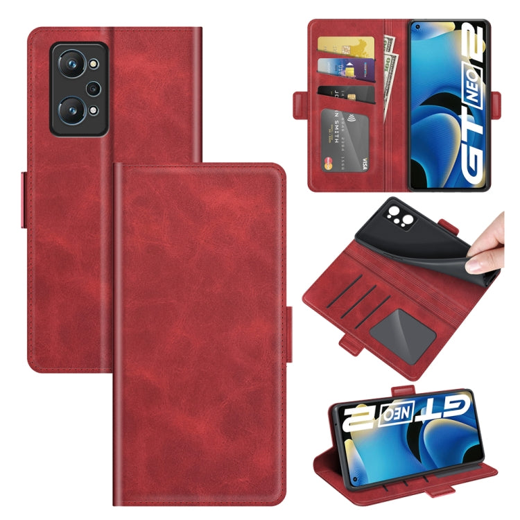 For OPPO Realme GT Neo2 Dual-side Magnetic Buckle Horizontal Flip Leather Case with Holder & Card Slots & Wallet, For OPPO Realme GT Neo2