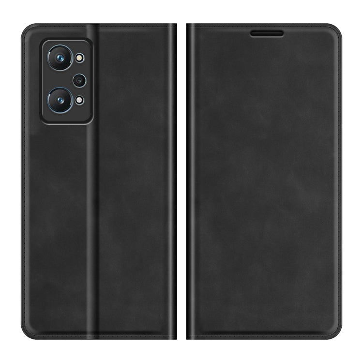 For OPPO Realme GT Neo2 Retro-skin Business Magnetic Suction Leather Case with Holder & Card Slots & Wallet, For OPPO Realme GT Neo2