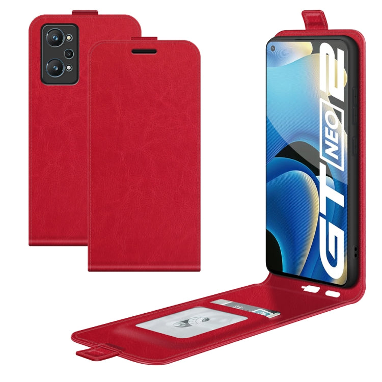 For OPPO Realme GT Neo2 R64 Texture Single Vertical Flip Leather Protective Case with Card Slots & Photo Frame, For OPPO Realme GT Neo2