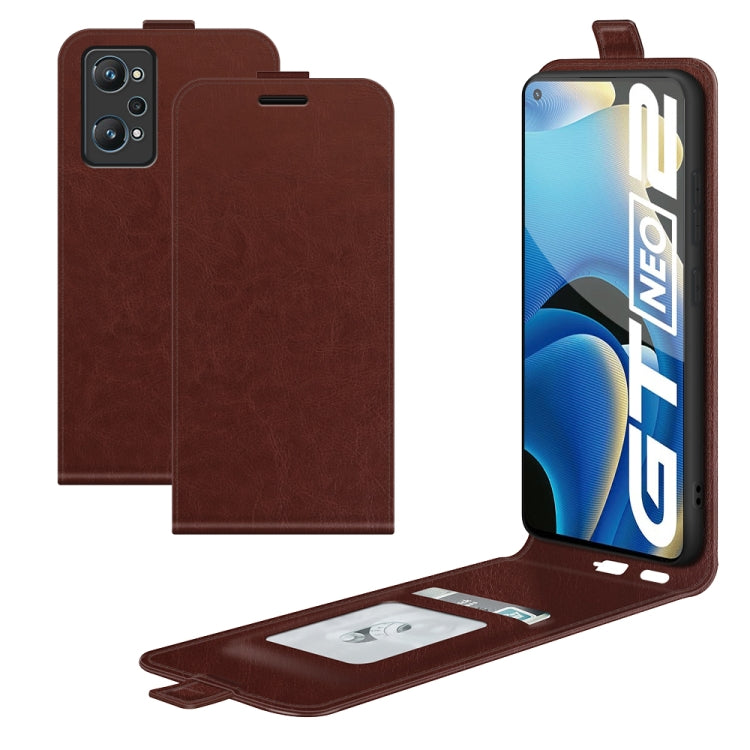 For OPPO Realme GT Neo2 R64 Texture Single Vertical Flip Leather Protective Case with Card Slots & Photo Frame, For OPPO Realme GT Neo2