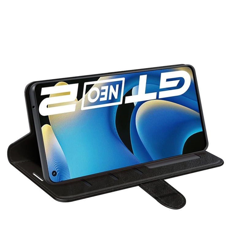 For OPPO Realme GT Neo2 R64 Texture Single Horizontal Flip Protective Case with Holder & Card Slots & Wallet& Photo Frame, For OPPO Realme GT Neo2