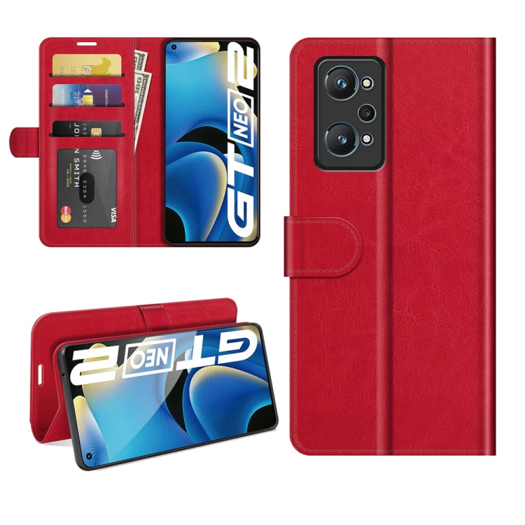 For OPPO Realme GT Neo2 R64 Texture Single Horizontal Flip Protective Case with Holder & Card Slots & Wallet& Photo Frame, For OPPO Realme GT Neo2