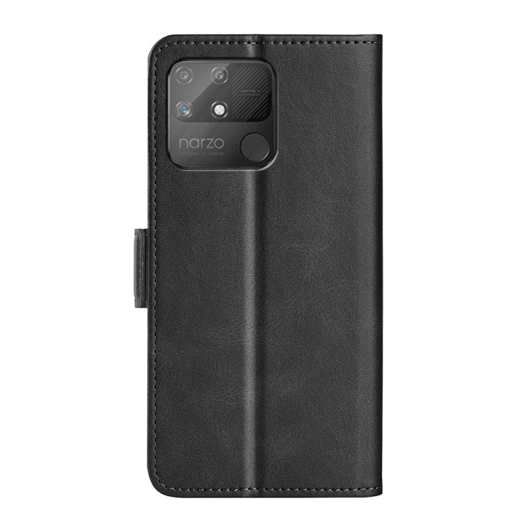 For OPPO Realme Narzo 50A Dual-side Magnetic Buckle Horizontal Flip Leather Case with Holder & Card Slots & Wallet, For OPPO Realme Narzo 50A