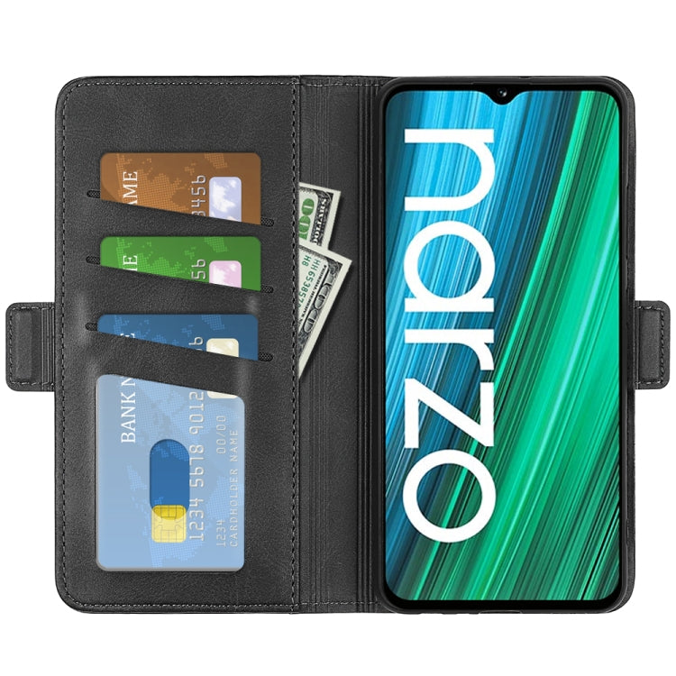 For OPPO Realme Narzo 50A Dual-side Magnetic Buckle Horizontal Flip Leather Case with Holder & Card Slots & Wallet, For OPPO Realme Narzo 50A