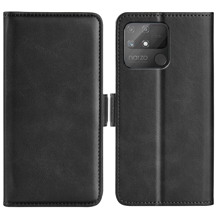 For OPPO Realme Narzo 50A Dual-side Magnetic Buckle Horizontal Flip Leather Case with Holder & Card Slots & Wallet, For OPPO Realme Narzo 50A