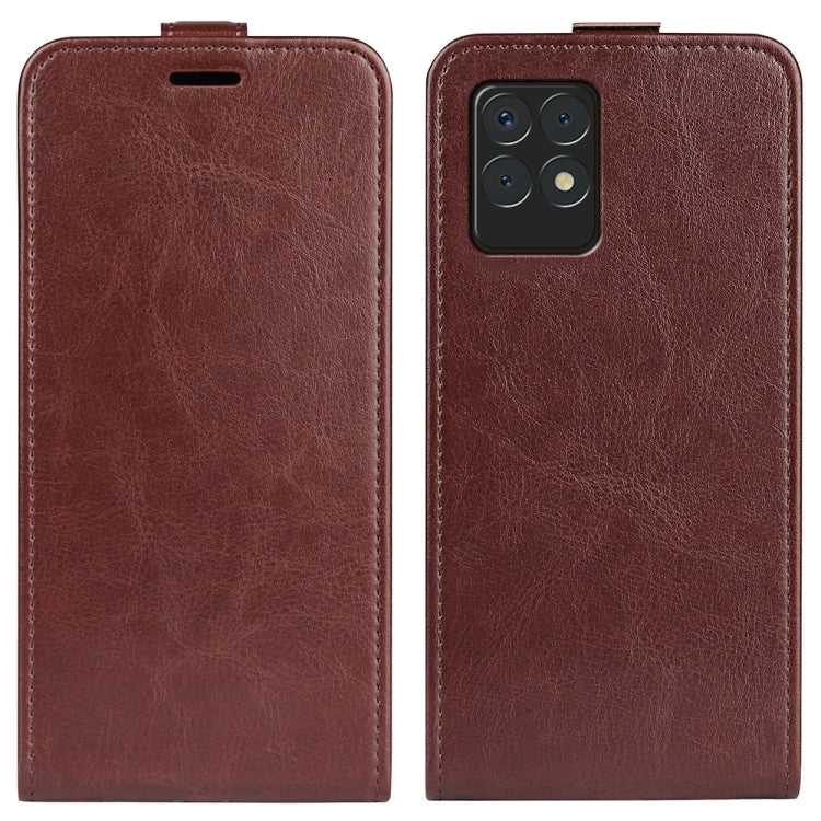 For OPPO Realme 8i R64 Texture Single Vertical Flip Leather Protective Case with Card Slots & Photo Frame, For OPPO Realme 8i