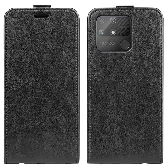 For OPPO Realme Narzo 50A R64 Texture Vertical Flip Leather Case with Card Slots &amp; Photo Frame, For OPPO Realme Narzo 50A