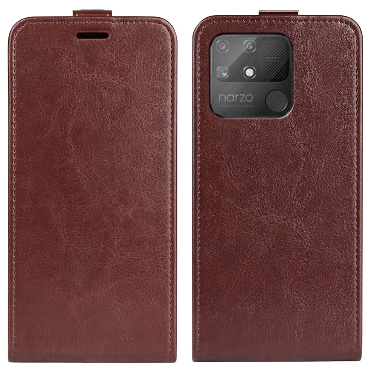 For OPPO Realme Narzo 50A R64 Texture Vertical Flip Leather Case with Card Slots & Photo Frame, For OPPO Realme Narzo 50A