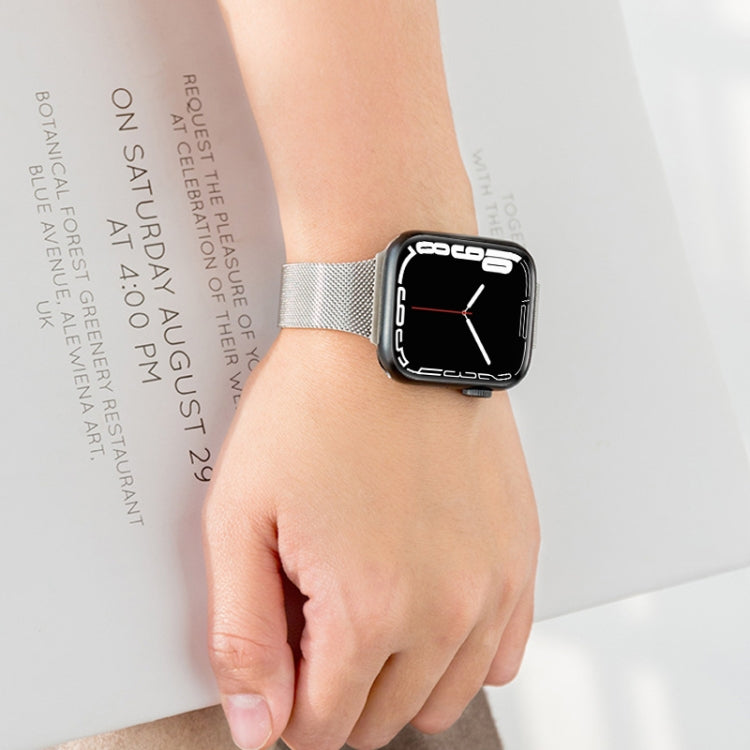 Milan Meta Watchband For Apple Watch Series, 7 41mm / 6&amp;SE&amp;5&amp;4 40mm / 3&amp;2&amp;1 38mm, 7 45mm / 6&amp;SE&amp;5&amp;4 44mm / 3&amp;2&amp;1 42mm