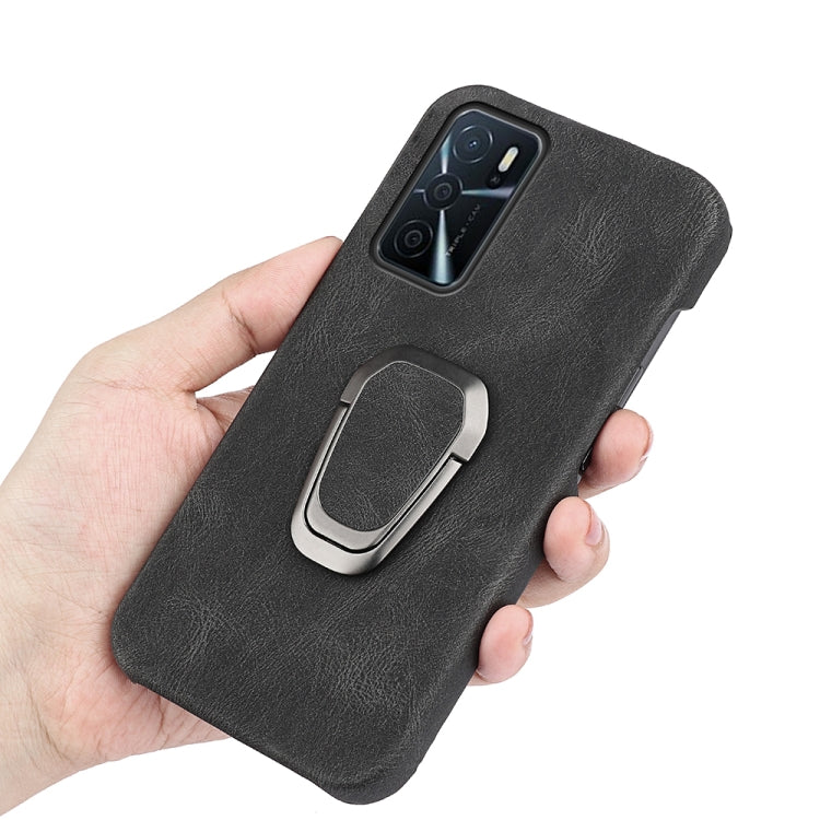 Ring Holder PU Phone Case For OPPO A16 / A16S / A54S, For OPPO A16 / A16S