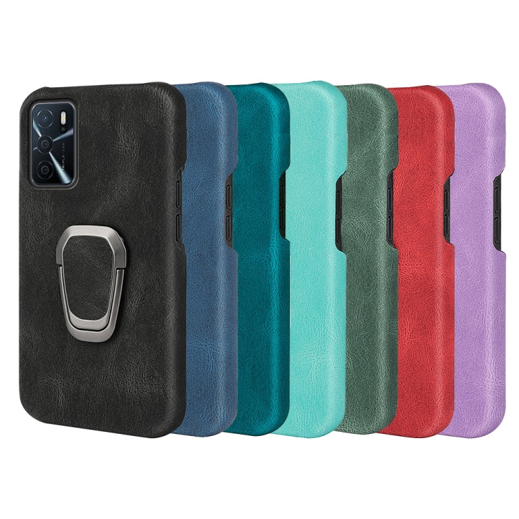 Ring Holder PU Phone Case For OPPO A16 / A16S / A54S, For OPPO A16 / A16S